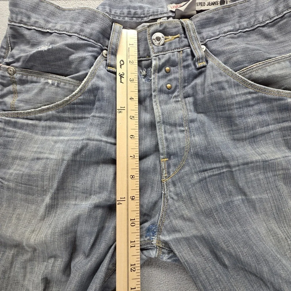 Vintage Levis Engineered Jeans Mens 31x32 Gray Buckle Back Twisted Button Fly